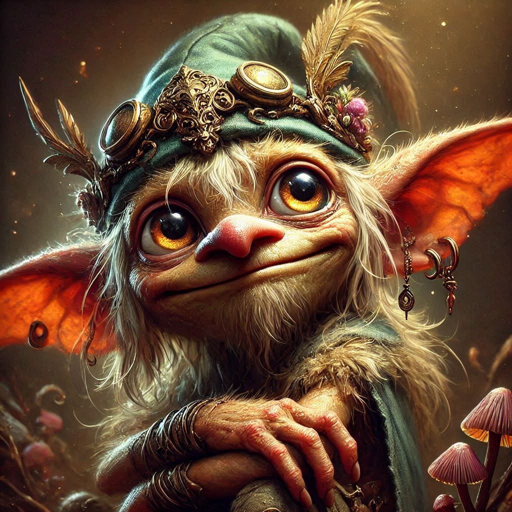 adorable fairy-tale fantasy creature portrait..