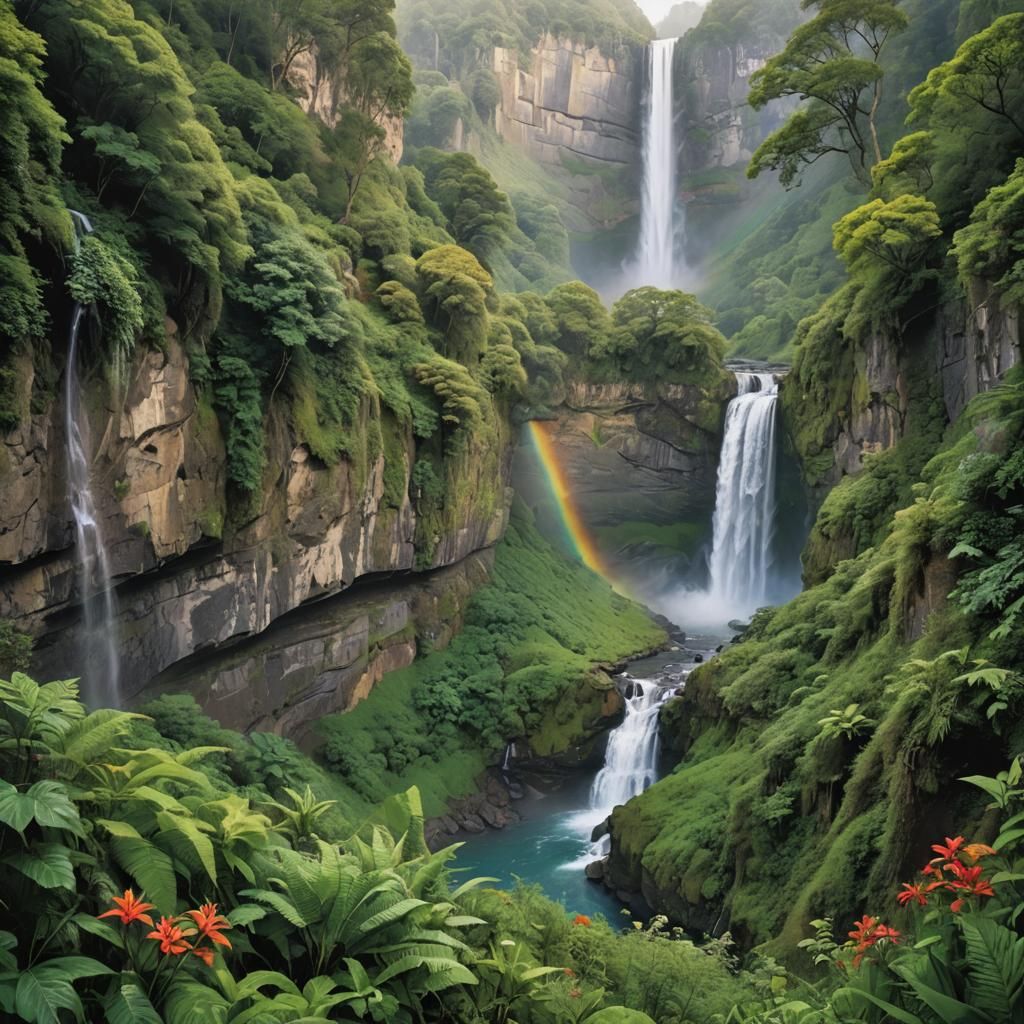 Majestic waterfall