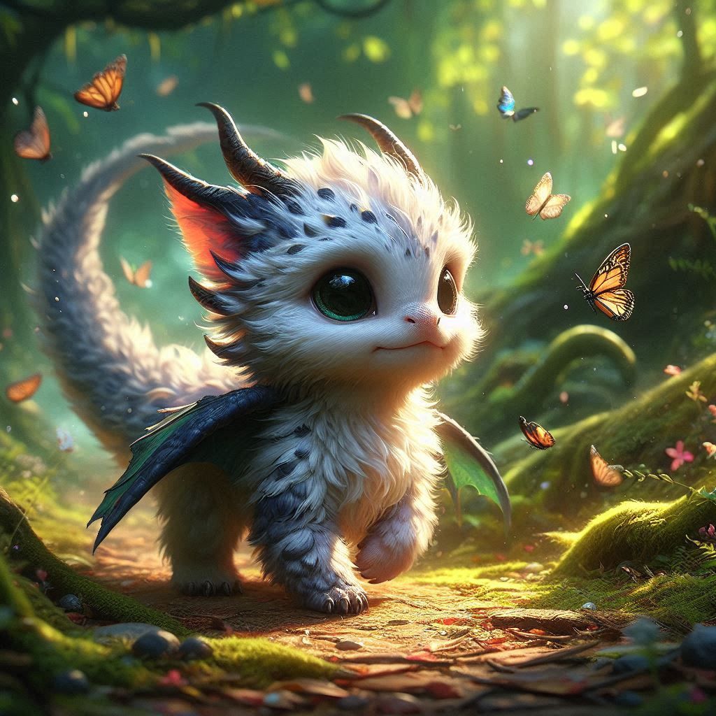 Long haired baby Dragon