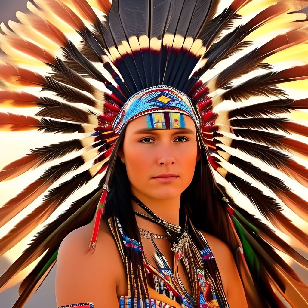 Beautiful native American Indian woman - AI Generated Artwork ...