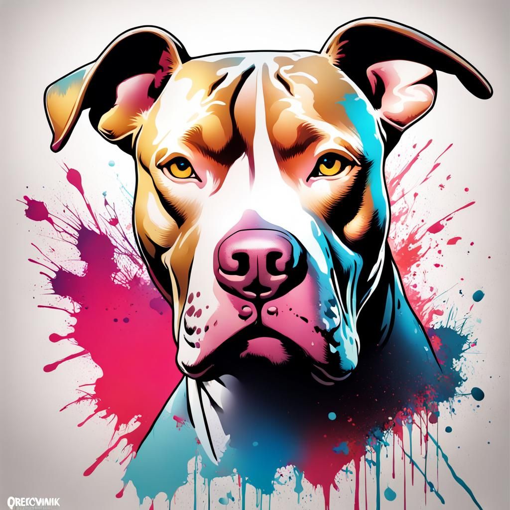 Pitbull - AI Generated Artwork - NightCafe Creator