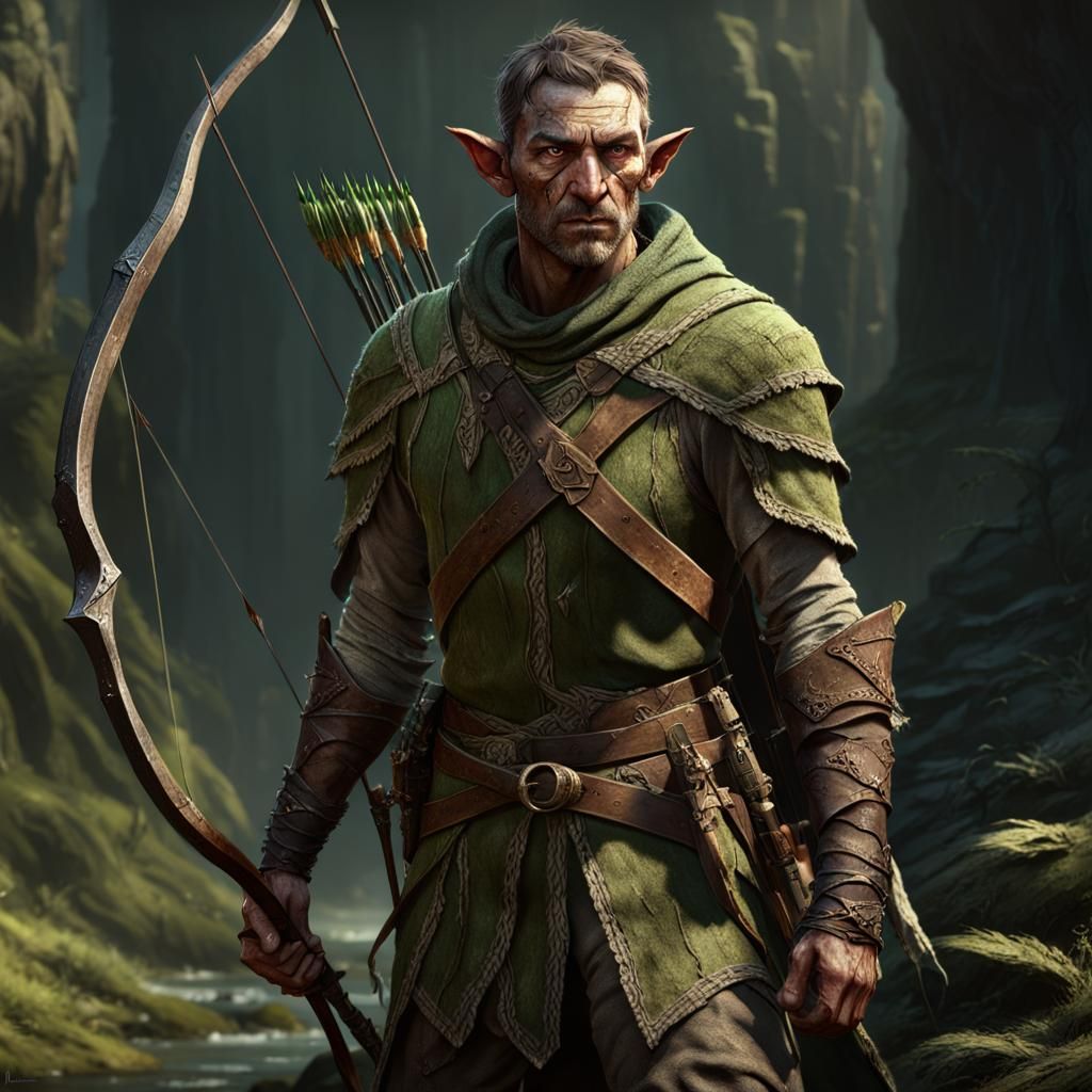 Grim elven ranger - AI Generated Artwork - NightCafe Creator