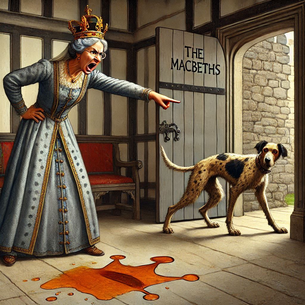 Out, damned spot! Out, I say! - Macbeth  by @Triangulus