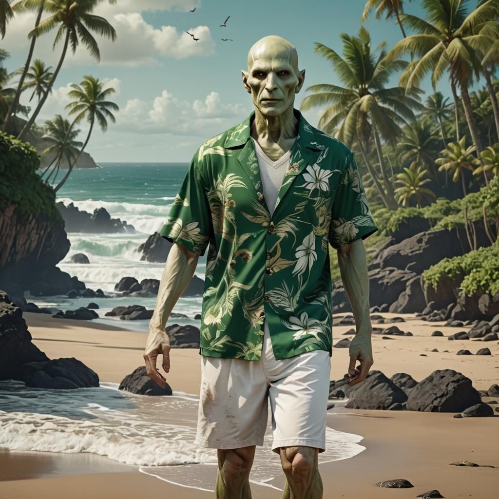 Lord Voldemort at the beach