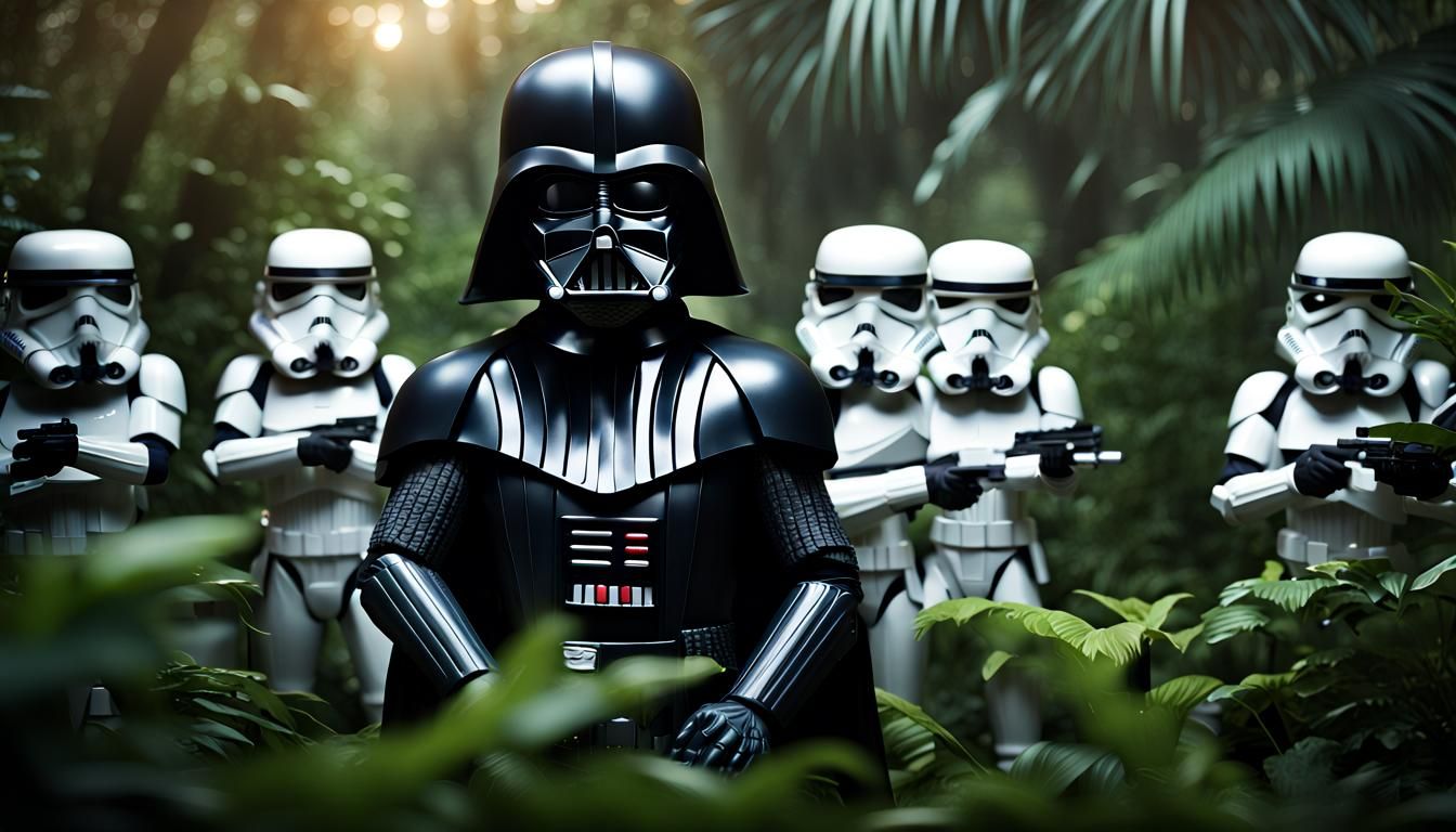 Darth Vader with Stormtroopers Army - AI Generated Artwork - NightCafe ...