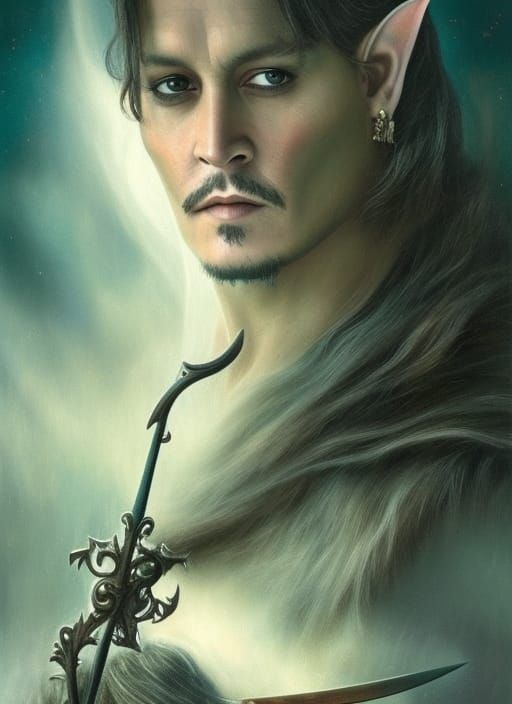 Johnny Depp with pointed ears. He is elven.
