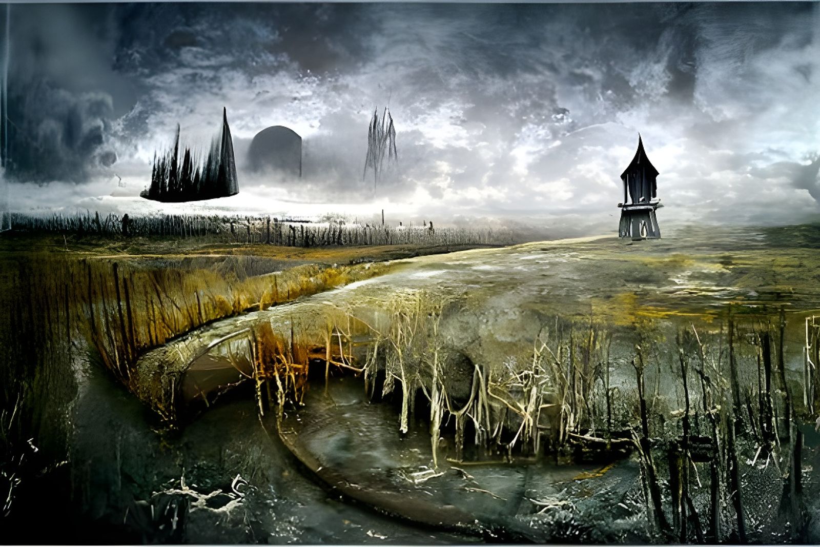 scary landscape paintings