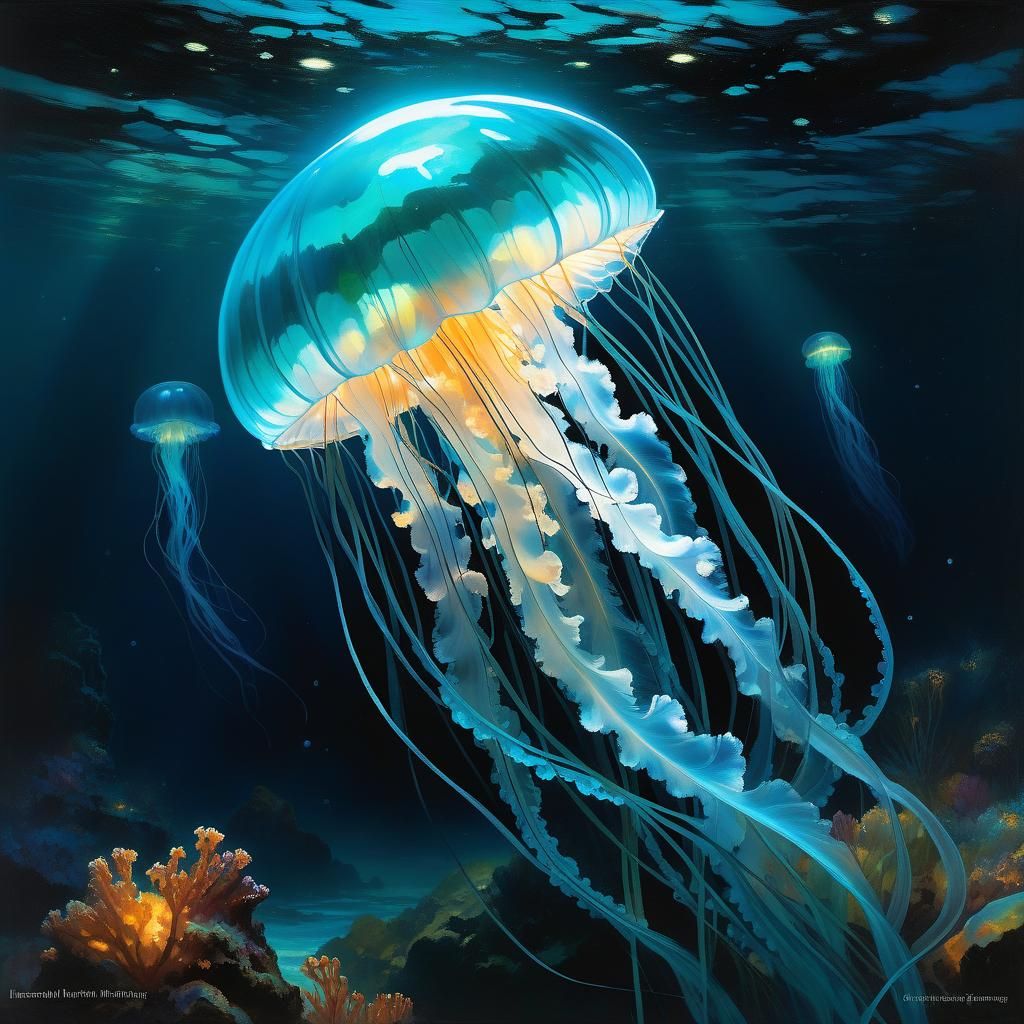 Jellyfish 3 - AI Generated Artwork - NightCafe Creator