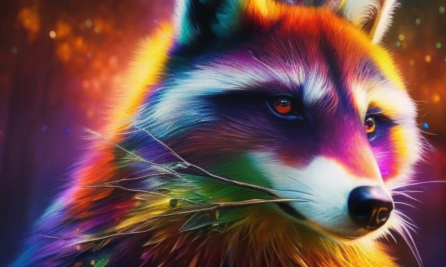 Magical Racoon  by @Inner-Healing
