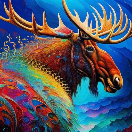 Creation of a Moose AI Generated Artwork NightCafe Creator