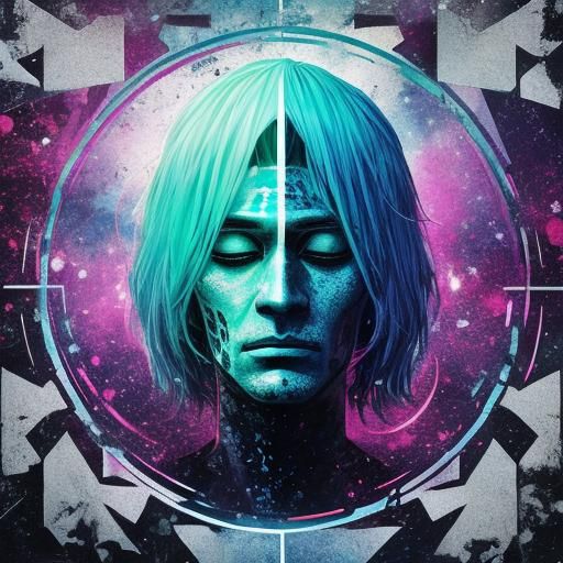 Stylized AI Gun Illustration