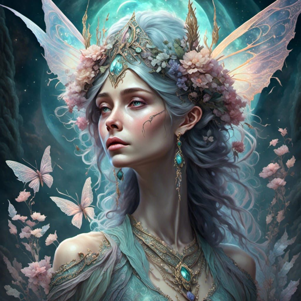 <lora:Cosmic Whimsy:1.0> <lora:Crystal Watercolor:1.0> hooded alien creature 8k resolution concept art intricately detailed Unreal Engine el...