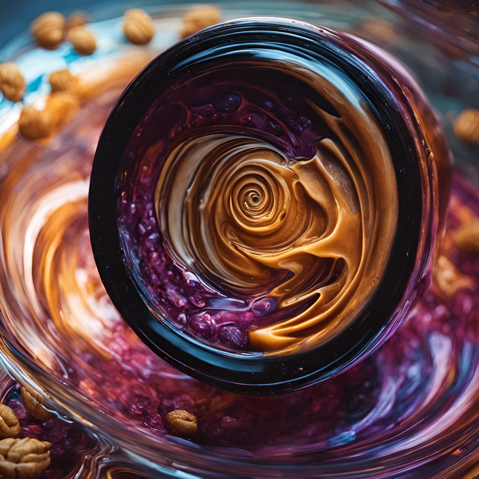 Jar of Peanut Butter & Jelly swirl AI Generated Artwork NightCafe