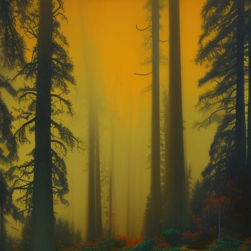 Pine forest - AI Generated Artwork - NightCafe Creator