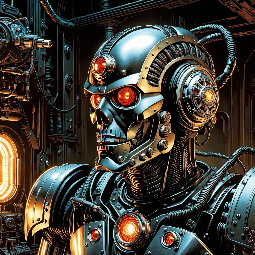 Retro Terminator - AI Generated Artwork - NightCafe Creator