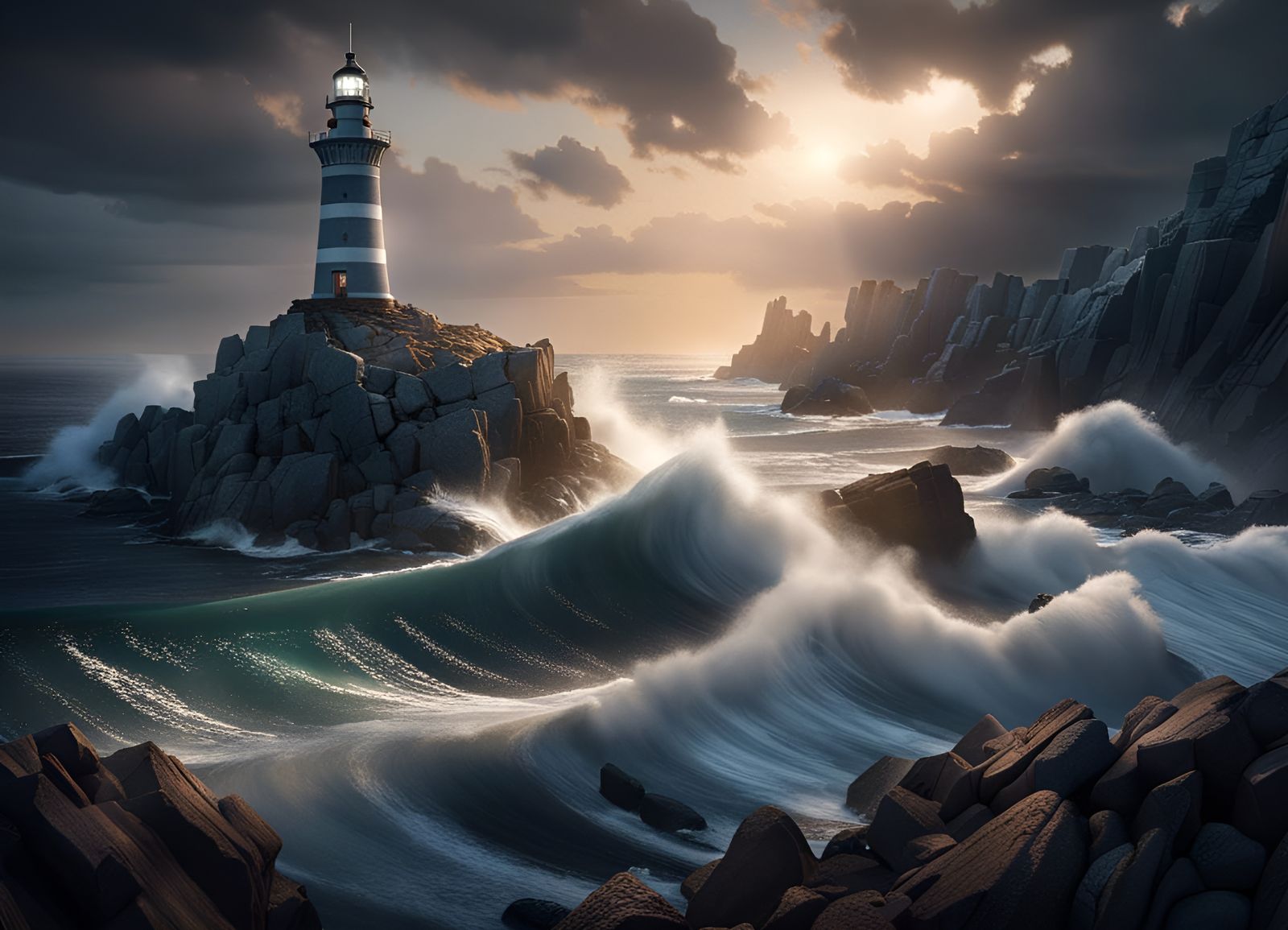 Rocky Shoreline   by @Lord Icon