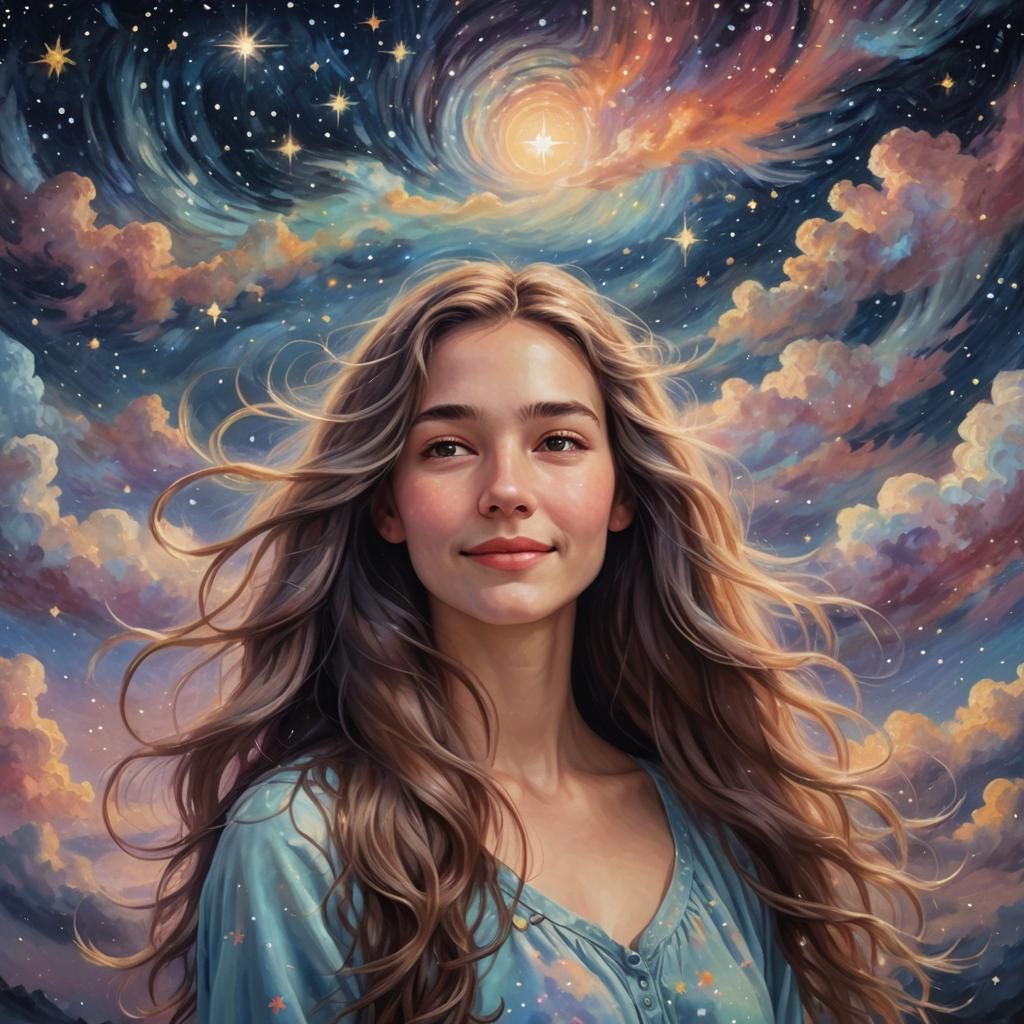 Dreamy Portrait in Magical Realism Style