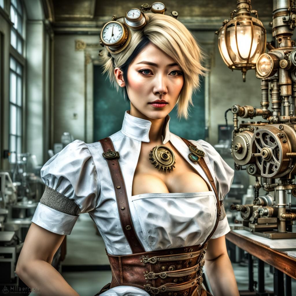 Steampunk Nurse AI Generated Artwork NightCafe Creator