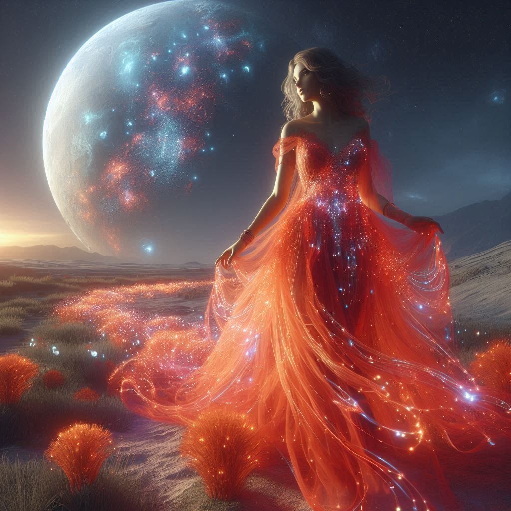 Leaving a shimmering trail behind