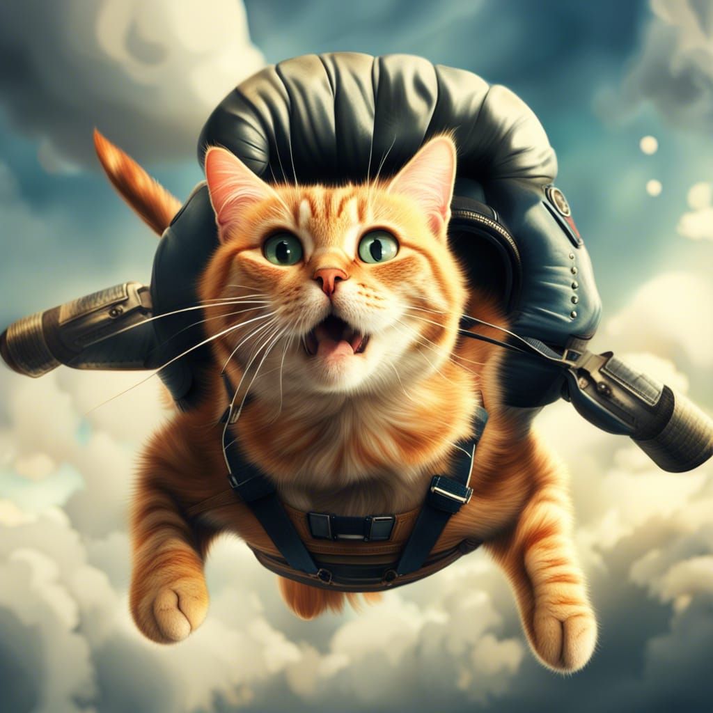 Kitty Dive - Ai Generated Artwork - Nightcafe Creator