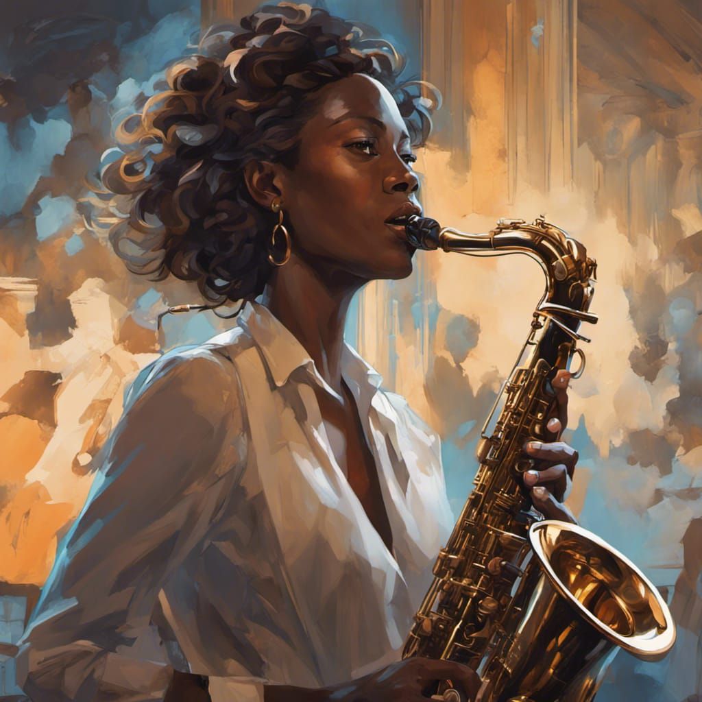 Saxophone player in the spotlight.  by @Kevin O'Neill