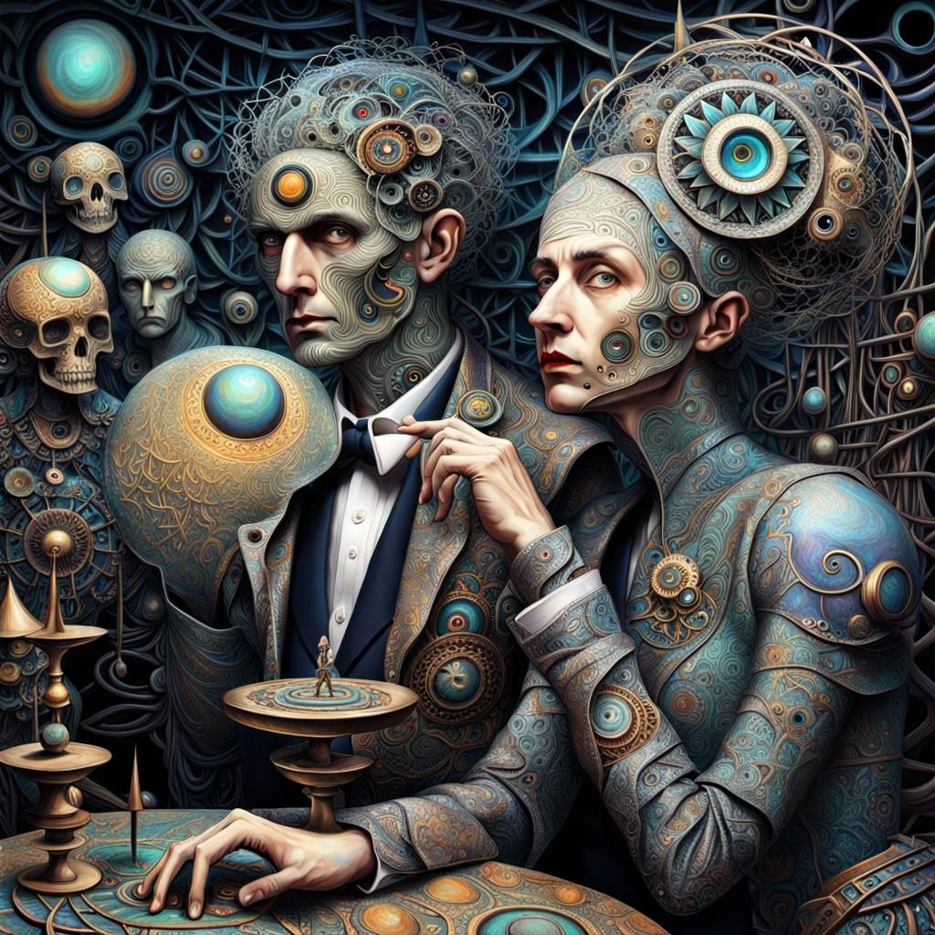 Tommy Danger and Ms Ingalicious math art neoronic pathways o...