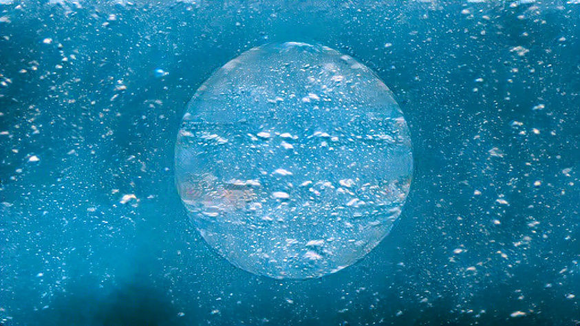 Underwater moon