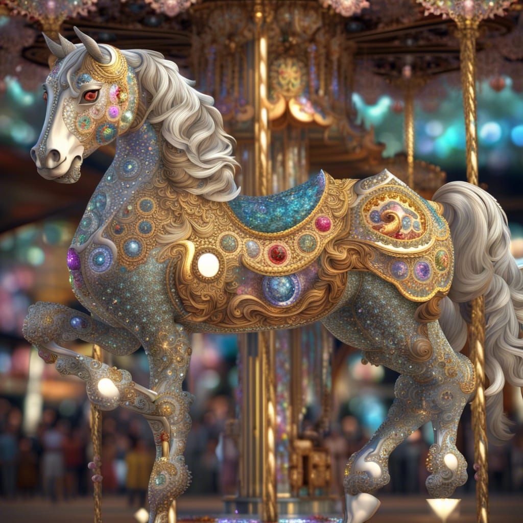 Sparkling Carousel Horse   by @SueL