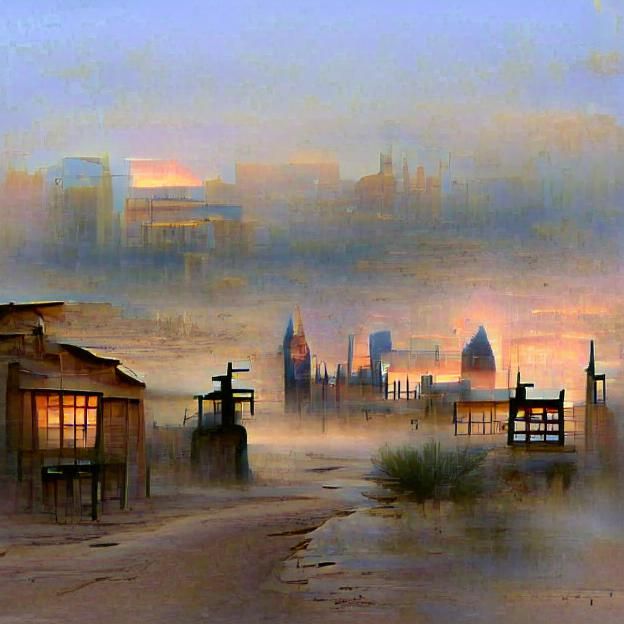 1880s misty London street
