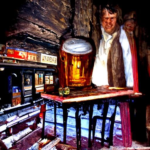 pub in the underground with a nice wooden bar