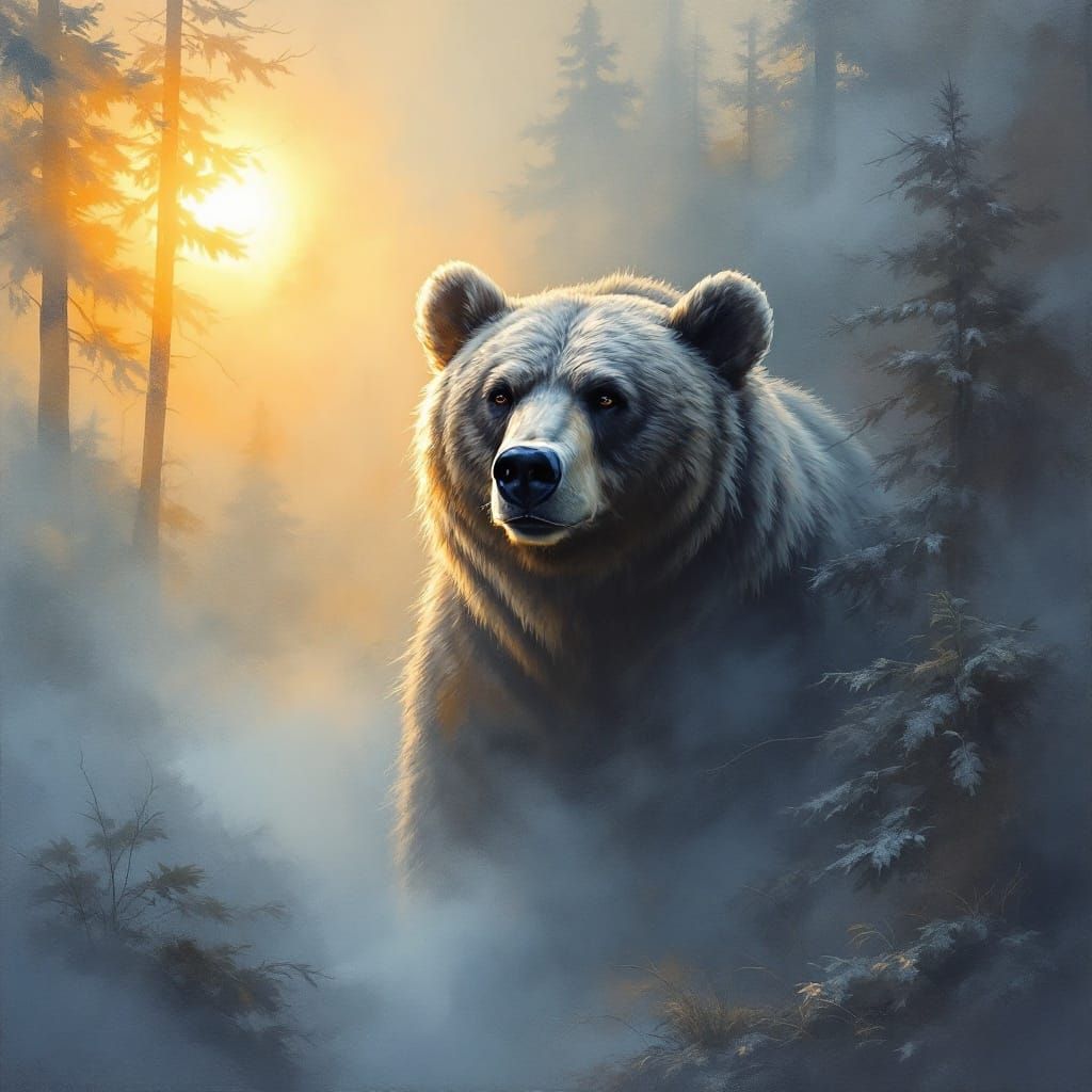 Coming out of the foggy forest