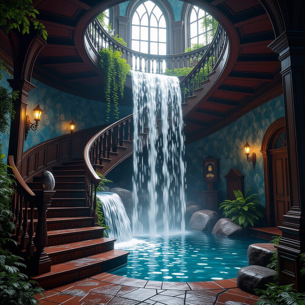 Indoor Waterfall  by @Chloe