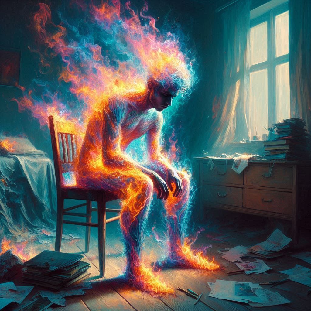 He's so hard to please, but he's a forest fire