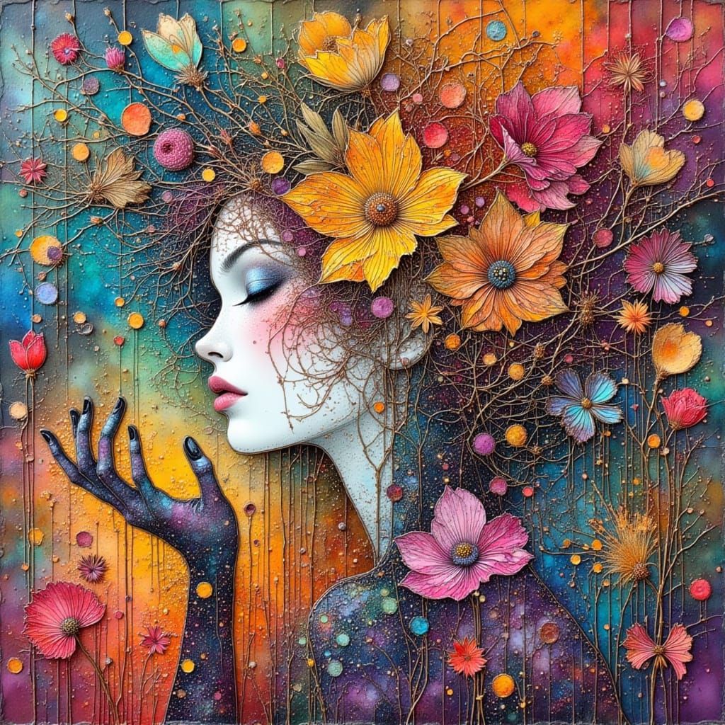 Profil fleuri  by @VERI ART