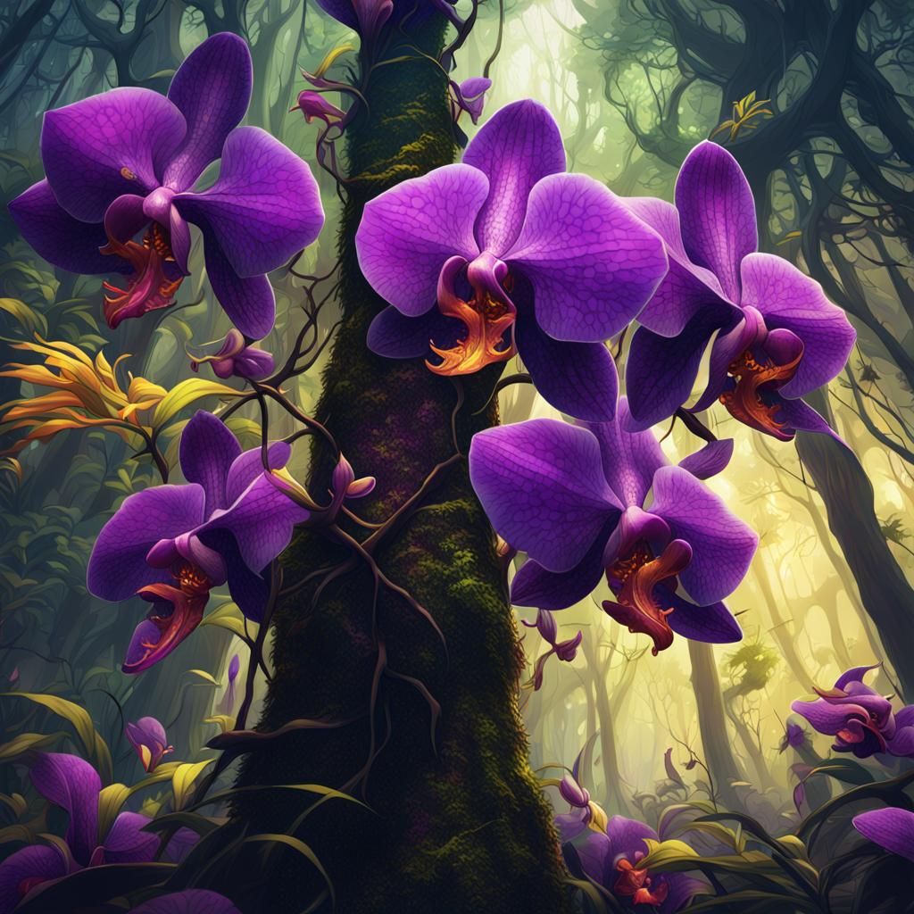 Orchids - AI Generated Artwork - NightCafe Creator