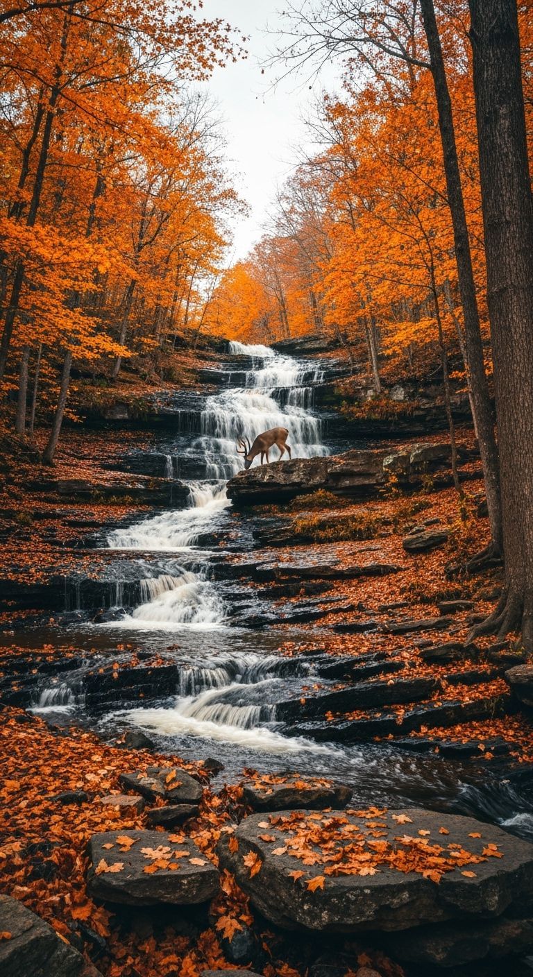 Autumn Waterfall  by @Colin Davis