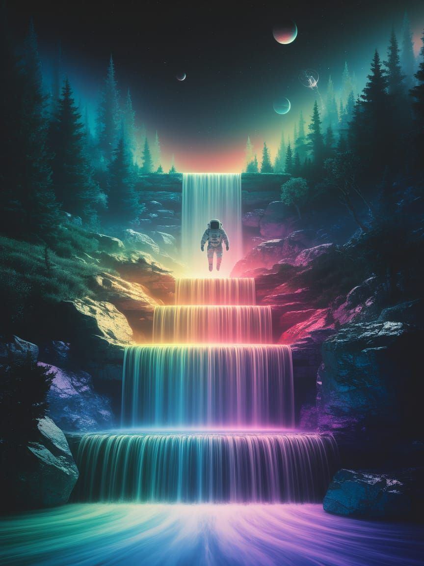 Surreal waterfall