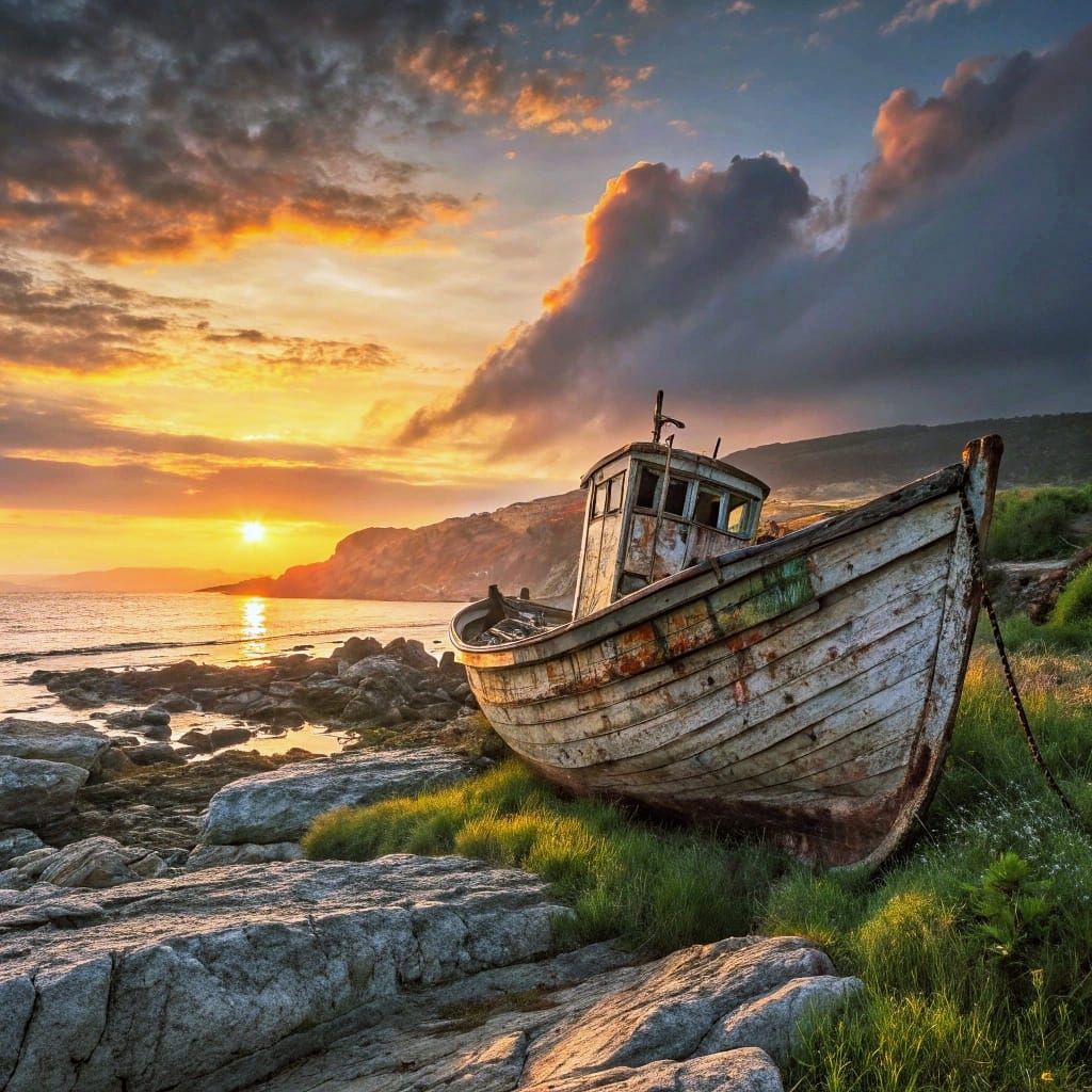 Old Rustic Boat 👍👍🔥