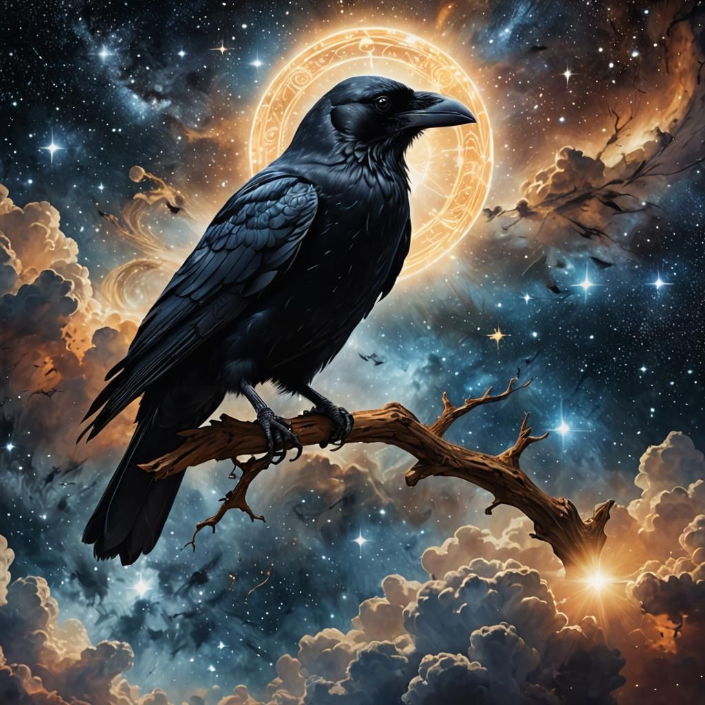 heavenly crow - AI Generated Artwork - NightCafe Creator