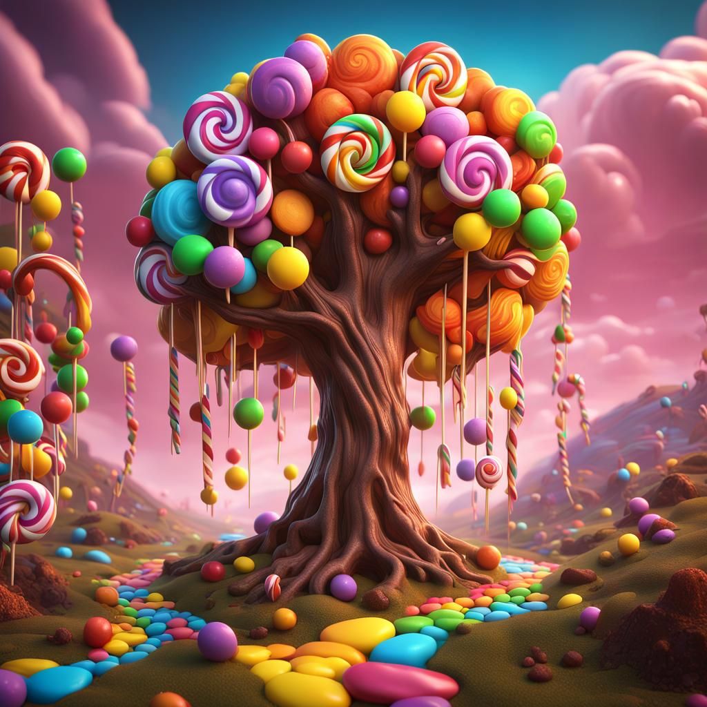 CANDY LAND ! AI Generated Artwork NightCafe Creator
