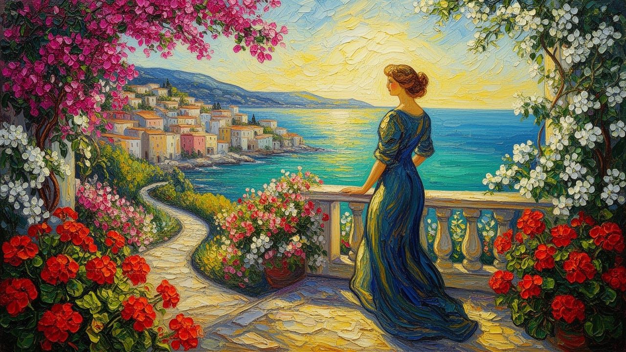 Mediterranean Coastal Scene