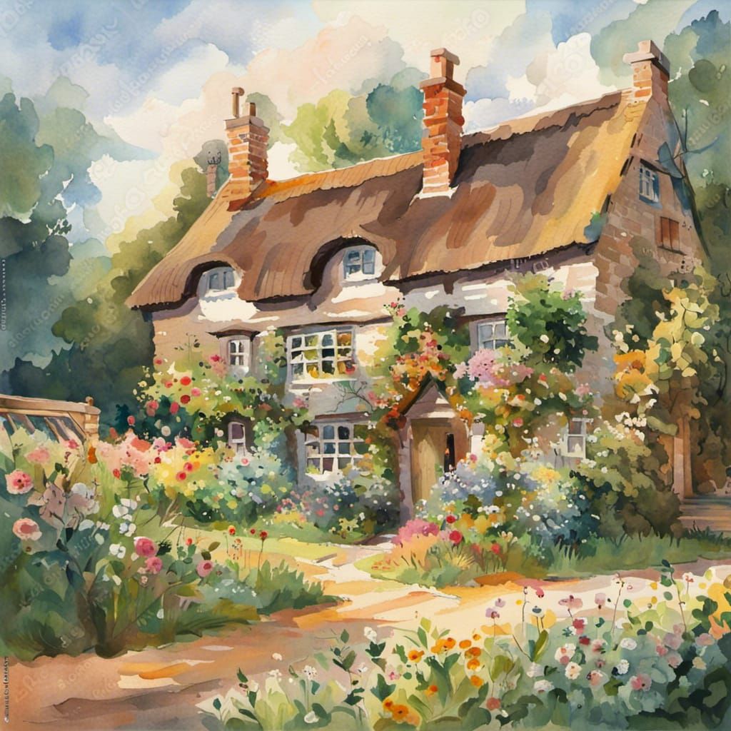 Traditional English country cottage - AI Generated Artwork - NightCafe ...