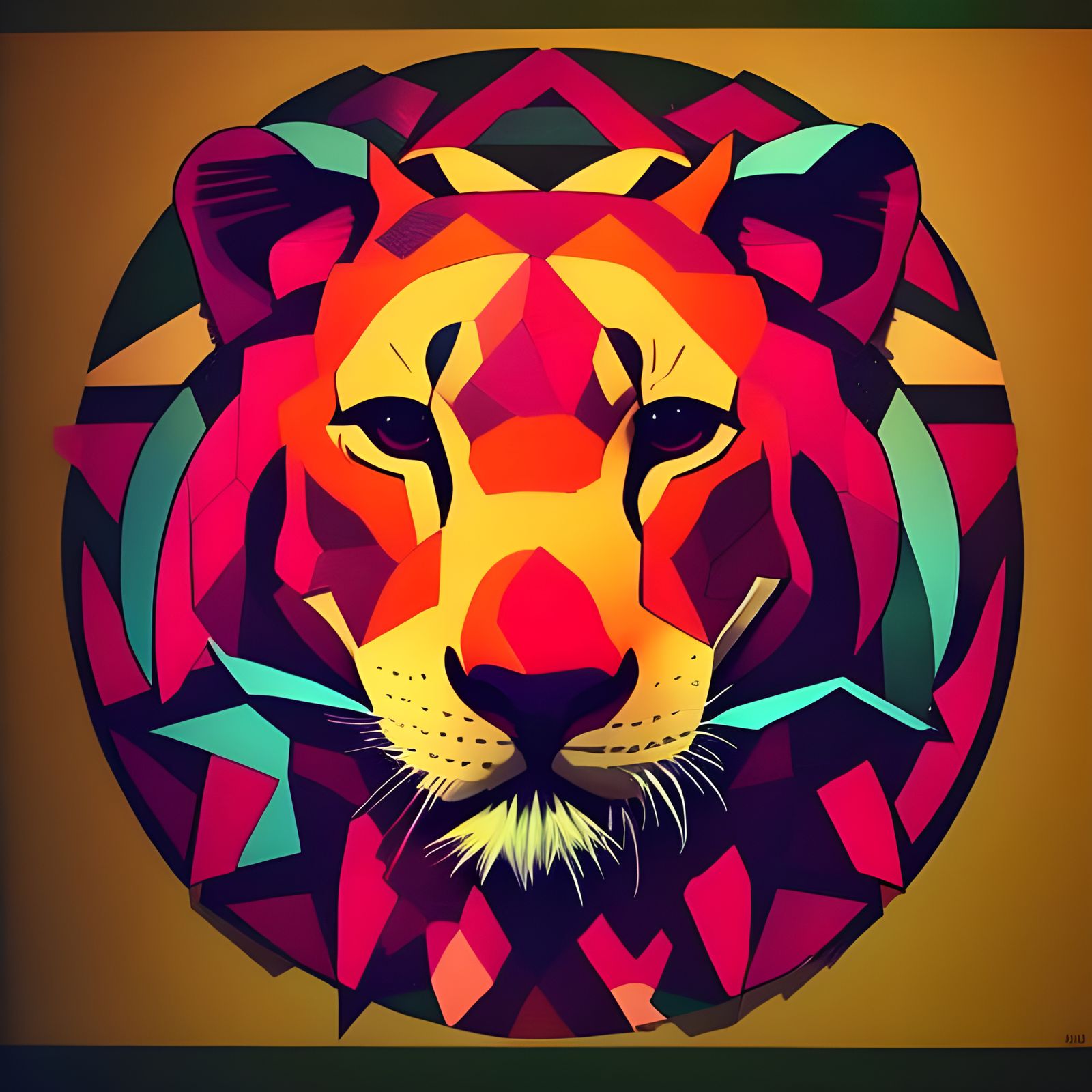 Geometric Lioness  by @Kaz