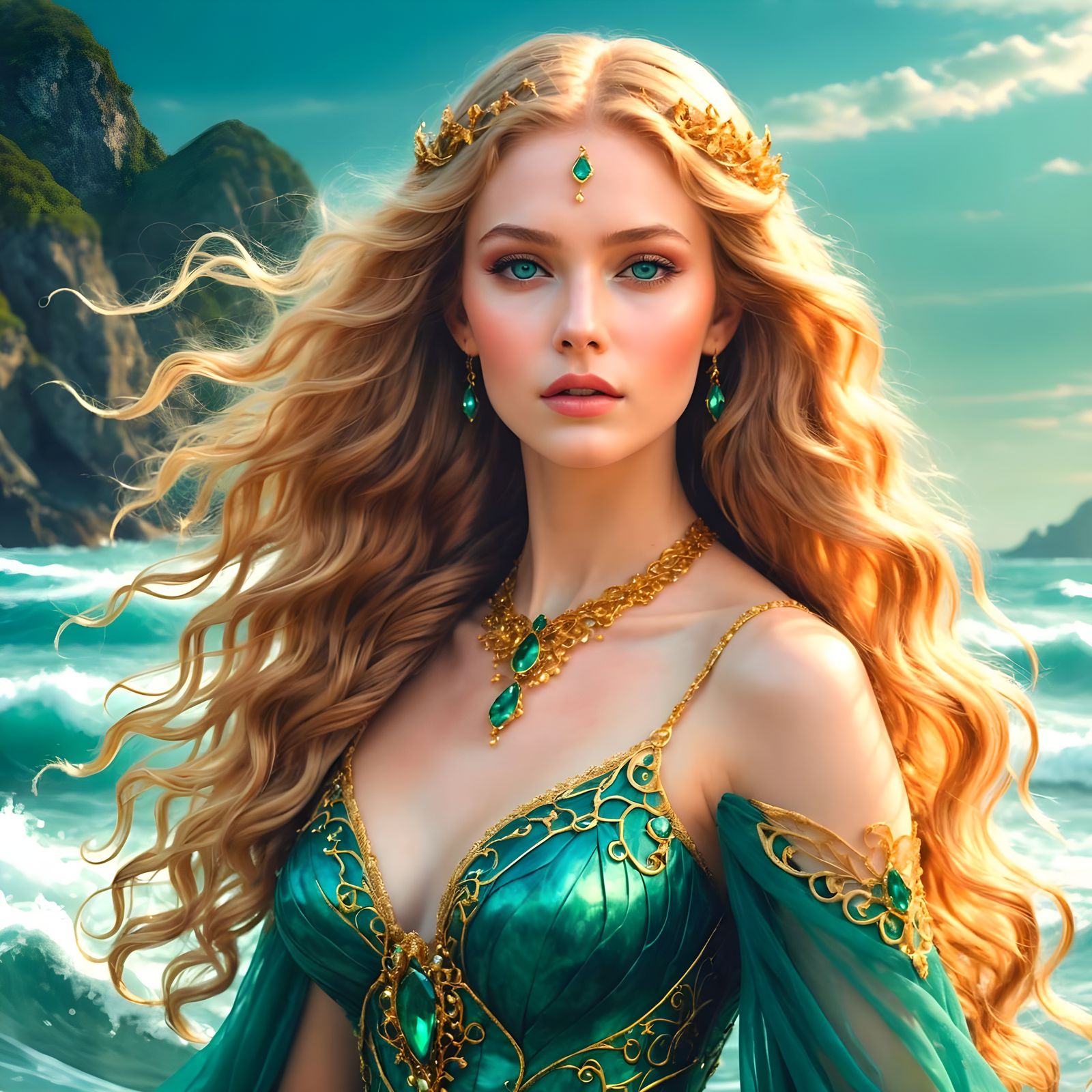 Emerald Ocean in Her Eyes  by @Gary Murakami