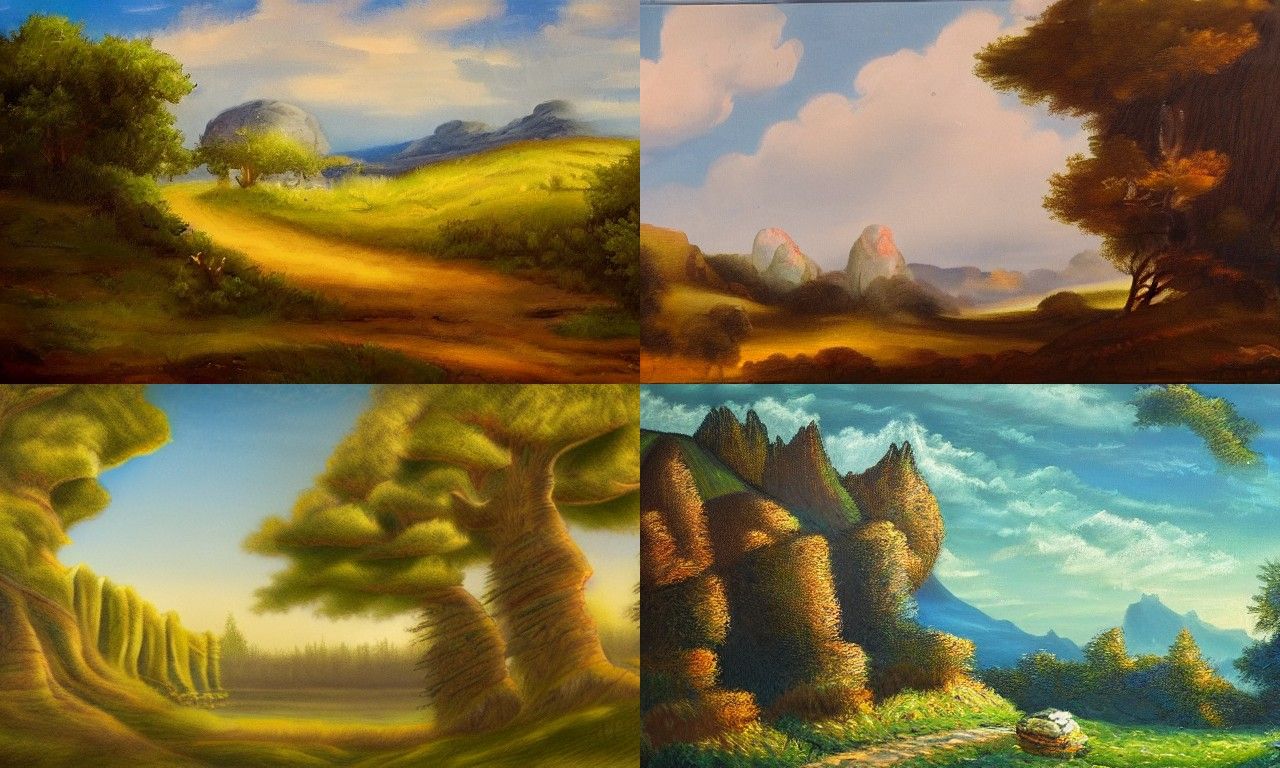 Landscape in the style of Magic realism