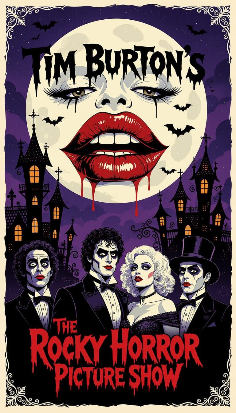 Tim Burton's Rocky Horror Picture Show Poster  by @Thomas