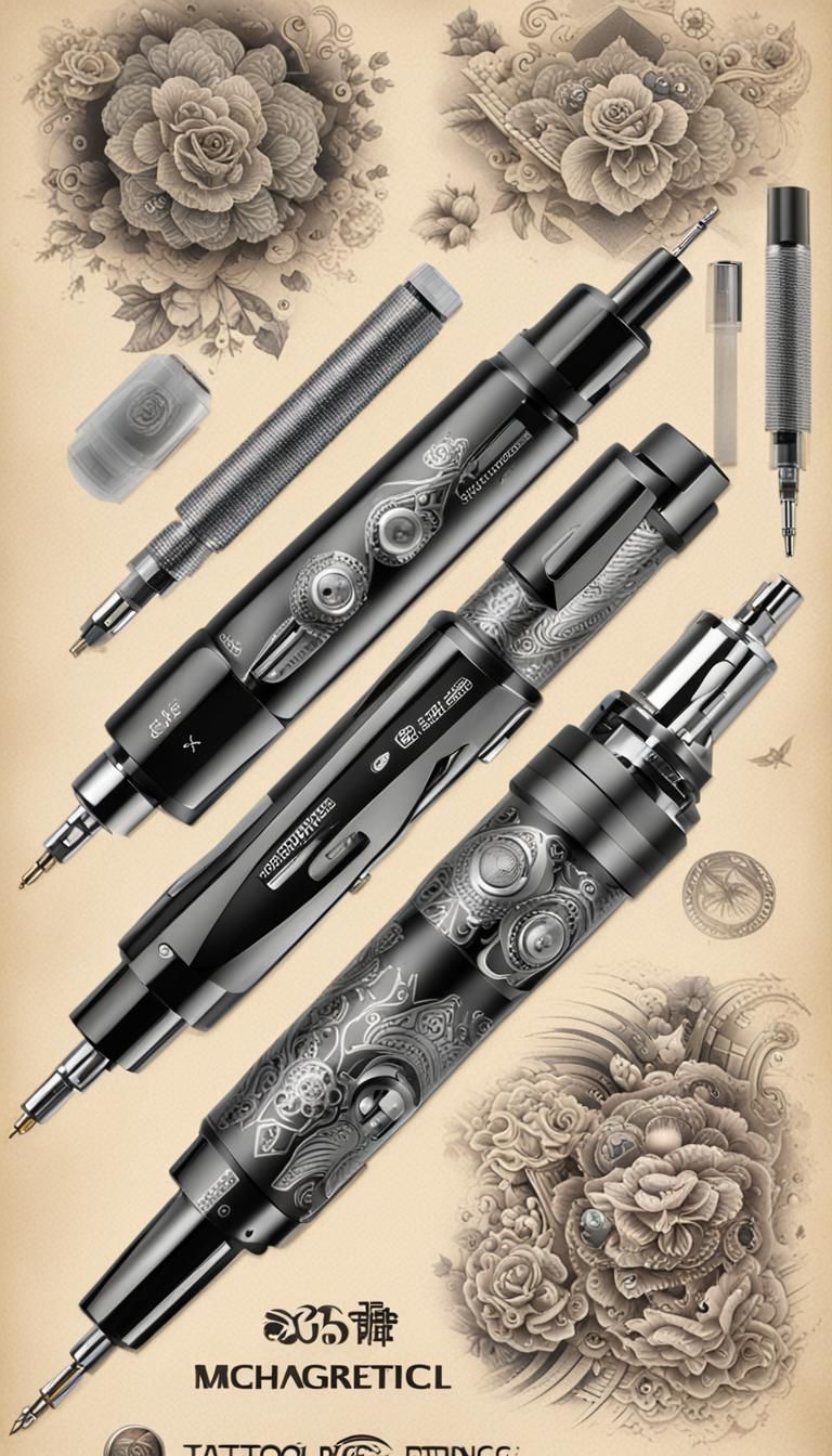 tattooing pen, machine, gun.  Electromagnetic, rotary. handh...