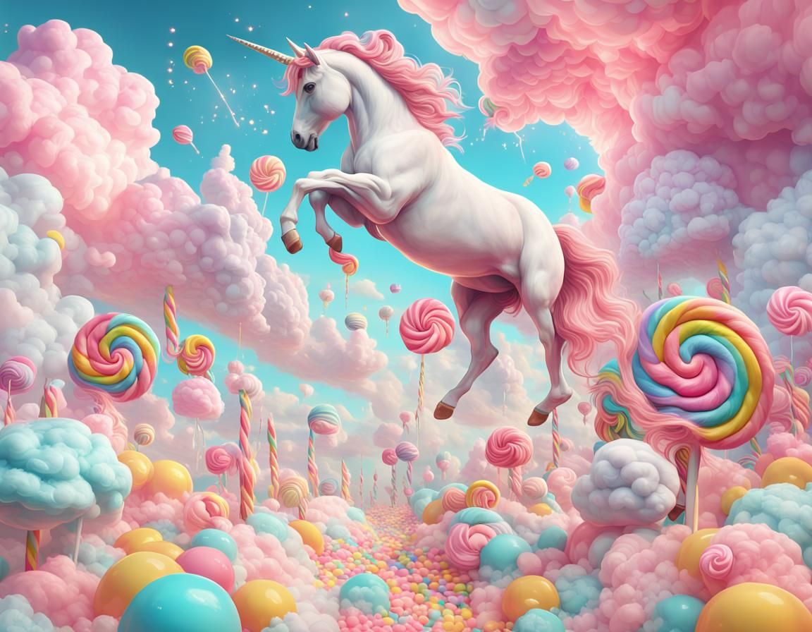 Candy the Unicorn AI Generated Artwork NightCafe Creator