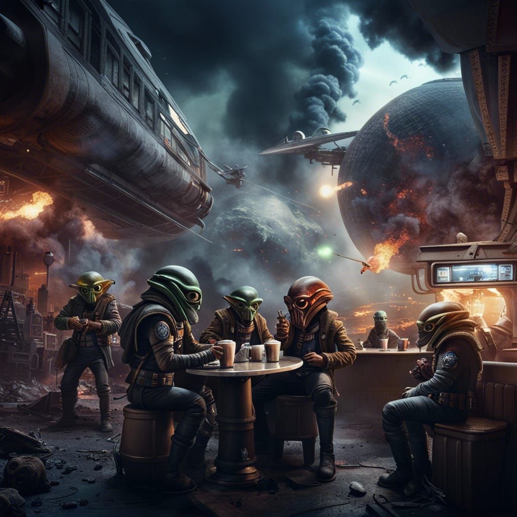 Alien coffee shop