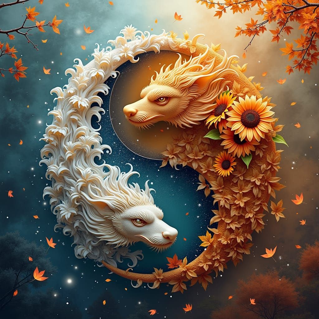 Yin Yang four seasons